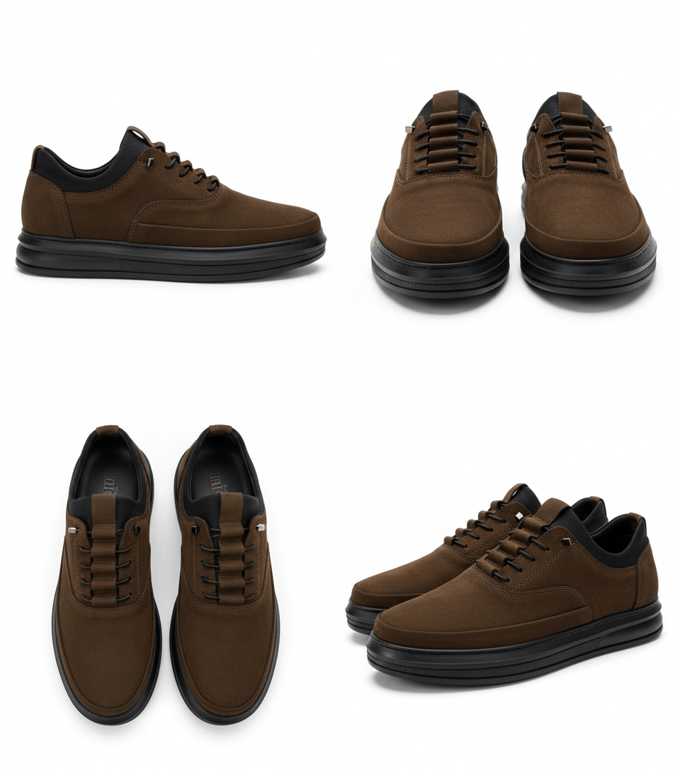 Bağcıksız Ortopedik Deri Ayakkabı