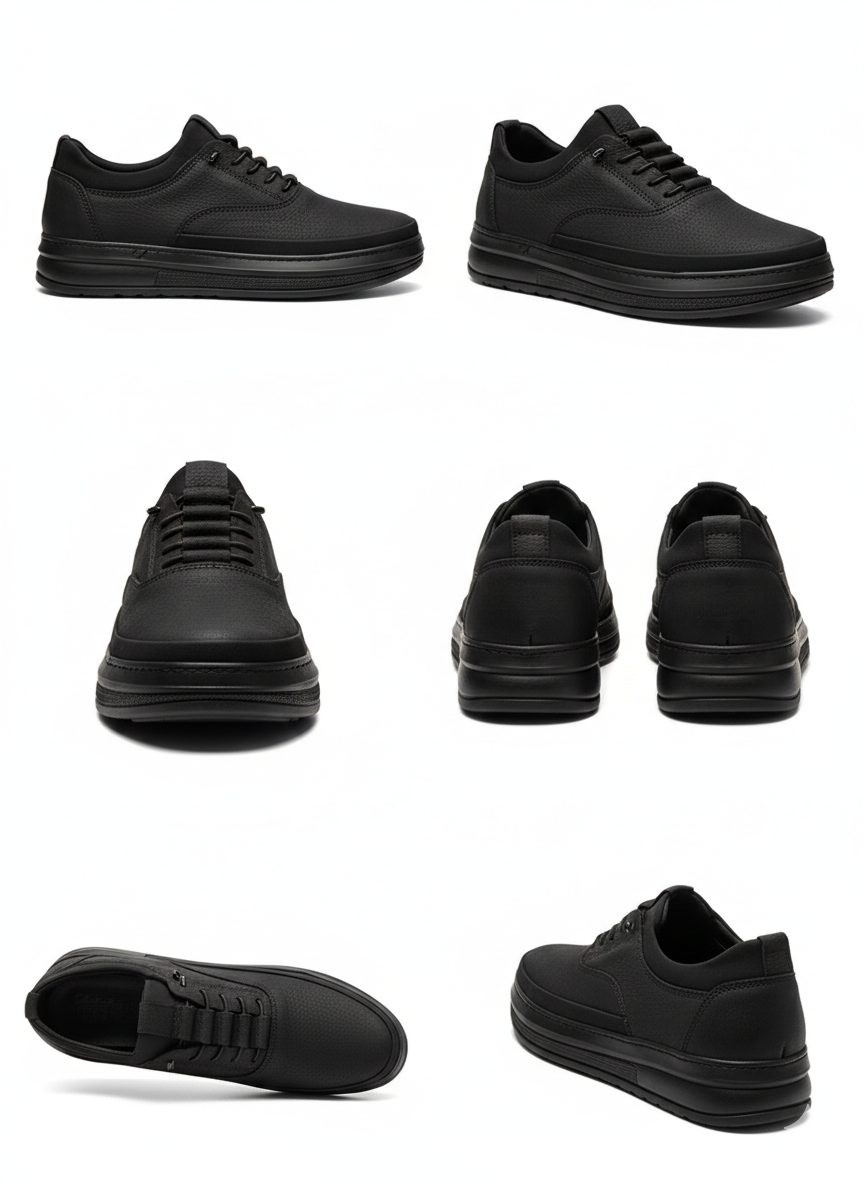 Bağcıksız Ortopedik Deri Ayakkabı