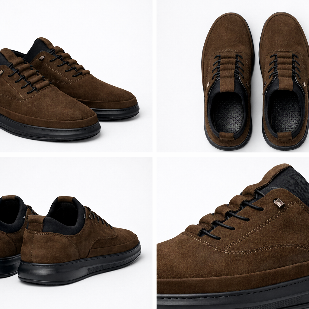 Bağcıksız Ortopedik Deri Ayakkabı